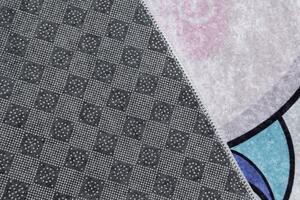 Makro Abra Dětský kusový koberec vhodný k praní BAMBINO 2736 Kočička protiskluzový vícebarevný Rozměr: 80x150 cm