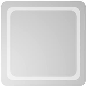 LED koupelnové zrcadlo Transparentní 60 x 60 cm tvrzené sklo