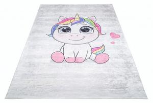 Makro Abra Dětský kusový koberec vhodný k praní BAMBINO 2736 Kočička protiskluzový vícebarevný Rozměr: 120x170 cm