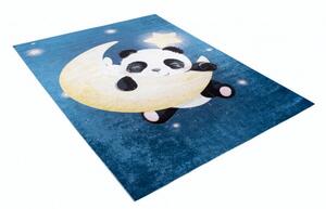 Makro Abra Dětský kusový koberec vhodný k praní BAMBINO 2322 Medvídek Měsíc Vesmír Hvězdy protiskluzový modrý Rozměr: 140x200 cm