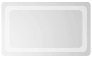 LED koupelnové zrcadlo Transparentní 50 x 30 cm tvrzené sklo