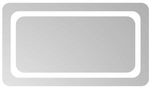 LED koupelnové zrcadlo Transparentní 70 x 40 cm tvrzené sklo