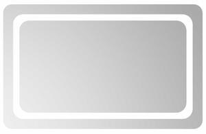LED koupelnové zrcadlo Transparentní 80 x 50 cm tvrzené sklo