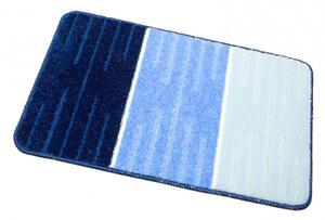 Sada koupelnových koberečků COMO modrá / krémová, pruhy