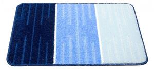 Koupelnový kobereček COMO modrý / krémový, pruhy