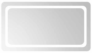 LED koupelnové zrcadlo Transparentní 90 x 50 cm tvrzené sklo