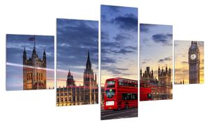 Obraz Londýna s autobusem (125x70 cm)