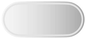 LED koupelnové zrcadlo Transparentní 100 x 45 cm tvrzené sklo
