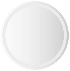 LED koupelnové zrcadlo Transparentní Ø 60 cm tvrzené sklo