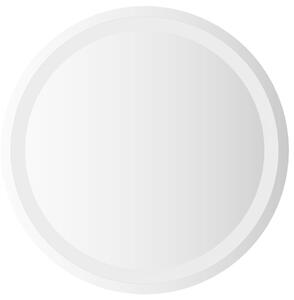 LED koupelnové zrcadlo Transparentní Ø 50 cm tvrzené sklo