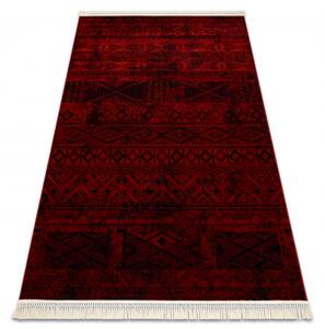 Makro Abra Kusový koberec klasický ORIENT 4722 bordó černý s třásněmi Rozměr: 100x200 cm