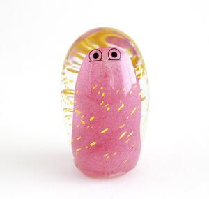 Skleněná figurka Crystal Blob Full of Pink