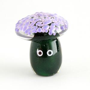 Skleněná figurka Crystal Blob Glittering Green Shroom