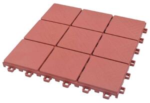 Dlažba na terasu 10 pcs Červená 30,5 x 30,5 x 2,2 cm