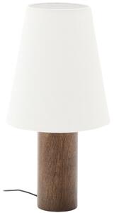 Kave Home Tmavá dřevěná stolní lampa Marga