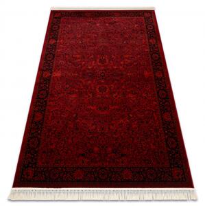 Kusový koberec klasický ORIENT 5125 bordó černý s třásněmi Rozměr: 150x230 cm