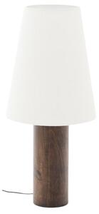 Tmavá dřevěná stojací lampa Kave Home Marga 110 cm