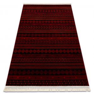 Makro Abra Kusový koberec klasický ORIENT 5132 bordó černý s třásněmi Rozměr: 100x200 cm