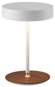 Halo Design Bílá kovová nabíjecí stolní LED lampa On the Move 19 cm