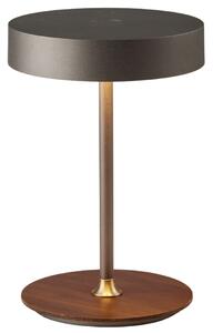 Halo Design Šedá kovová nabíjecí stolní LED lampa On the Move 19 cm
