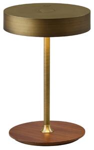 Halo Design Mosazná kovová nabíjecí stolní LED lampa On the Move 19 cm