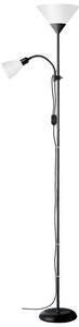 Brilliant 93008/76 SPARI - Stojací lampa v černé barvě s bodovkou na čtení, 1 x E27 + 1 x E14, 180cm (Stojací čtecí lampa do obýváku)