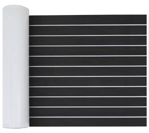 Loďová podložka Pruhovaný Tmavě šedá a bílá 240 x 60 cm EVA
