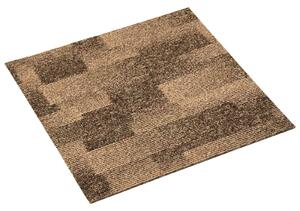 Podlahový koberec 20 pcs Hnědá 50 x 50 cm PP