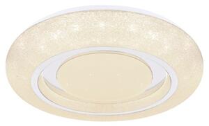 Globo 483111-24 LED stropní svítidlo Rada 1x24W | 1800lm | 3000-6000K - třpytivý efekt, stmívatelné, bílá, opál