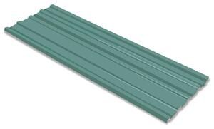 Střešní panel 12 pcs Zelená 129 x 45 cm Pozinkovaná ocel