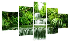 Obraz indonéských vodopádů (125x70 cm)
