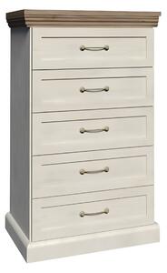 KONDELA Komoda, sosna skandinávská / dub divoký, ROYAL KS5