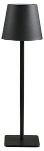 Nordic Living Černá kovová stolní LED lampa Bradford 37 cm