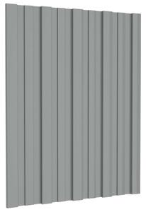 Střešní panel 36 pcs Šedá 60 x 45 cm Pozinkovaná ocel