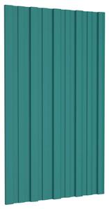 Střešní panel 12 pcs Zelená 80 x 45 cm Pozinkovaná ocel