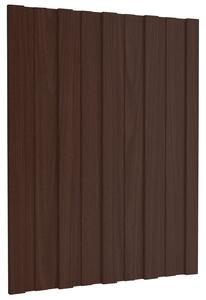 Střešní panel 36 pcs Hnědá 60 x 45 cm Pozinkovaná ocel