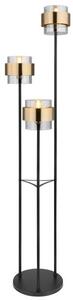 Globo 15560S stojací svítidlo Milley 3x60W | E27 - černá, mosaz, kouřová