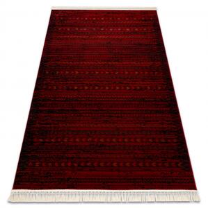 Makro Abra Kusový koberec klasický ORIENT 5820 bordó černý s třásněmi Rozměr: 100x200 cm