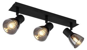 Globo 54307-3 přisazené stropní bodové svítidlo Claude 3x40W | E14 - černá, kouřová