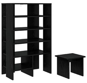 Skříň na obuv 2 ks 62 x 35 x 100 cm Kompozitní dřevo Černý dub