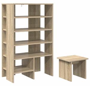 Skříň na obuv 2 ks 62 x 35 x 100 cm Kompozitní dřevo Sonoma dub