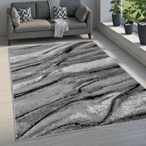 Obdélníkový koberece 50x90 cm LUKEN - šedý / černý