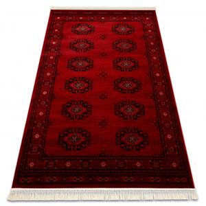 Makro Abra Kusový koberec klasický ORIENT 6871 bordó černý s třásněmi Rozměr: 100x200 cm