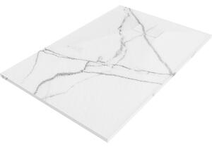 Mexen Hugo, obdélníková sprchová vanička, SMC, 80x70cm, imitace kamene – bílá, 42157080