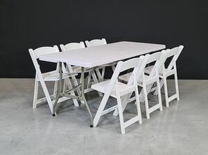Skládací židle - Svatební, Cateringová, bílá