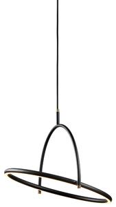 Halo Design Černé kovové závěsné LED světlo Tilt 40 cm