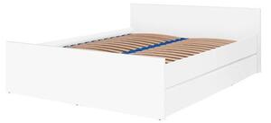 Manželská postel s roštem 140x200 LIONU - bílá