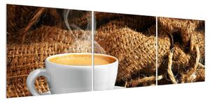 Obraz šálku kávy (150x50 cm)