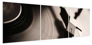 Detailní obraz gramofonové desky (150x50 cm)