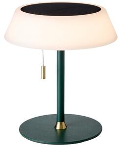 Halo Design Tmavě zelená kovová nabíjecí stolní LED lampa Solar 19 cm
